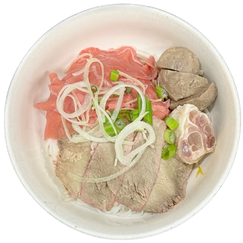 Pho Tom - Shrimp Noodle Soup
(Seafood or Beef Broth)
$17.50+
