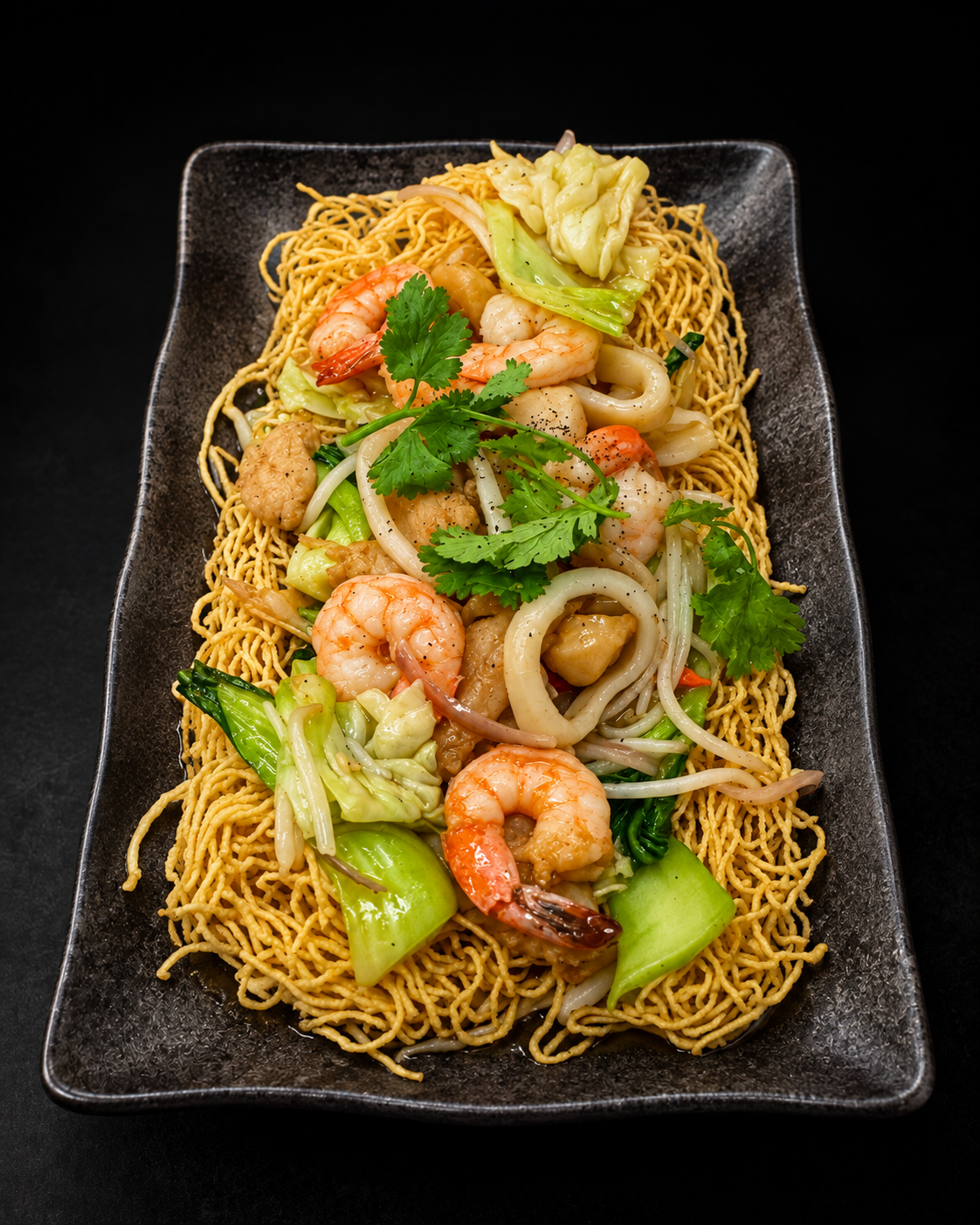 Crispy Egg Noodle With Gravy